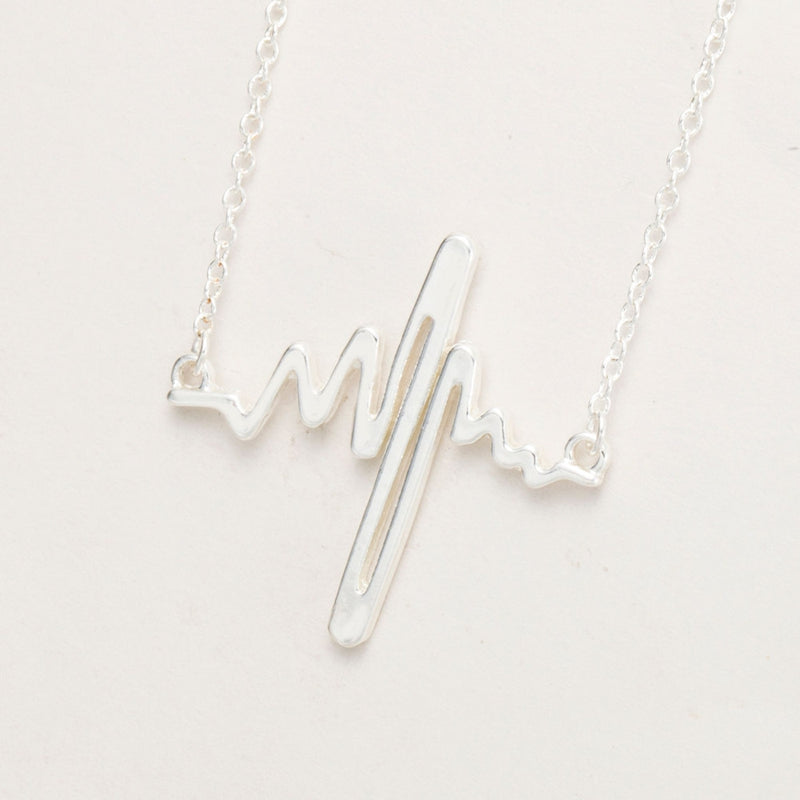 Heartbeat Necklace,Gold-Silver