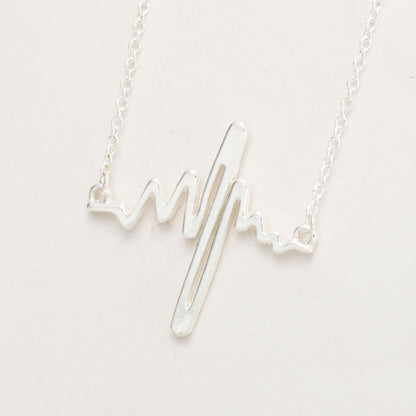 Heartbeat Necklace,Gold-Silver