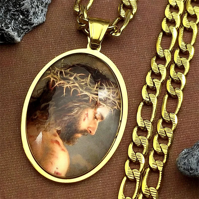 Jesus Crown of Thorns,Christian Necklace,Religious Gift Jewelry