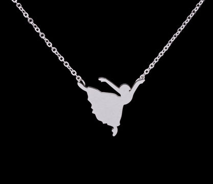 Dancing Girl Gold-Silver Necklace
