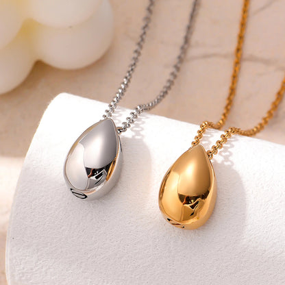 Personelized Carved Teardrop Keepsake Ashes Necklace,Urn necklace