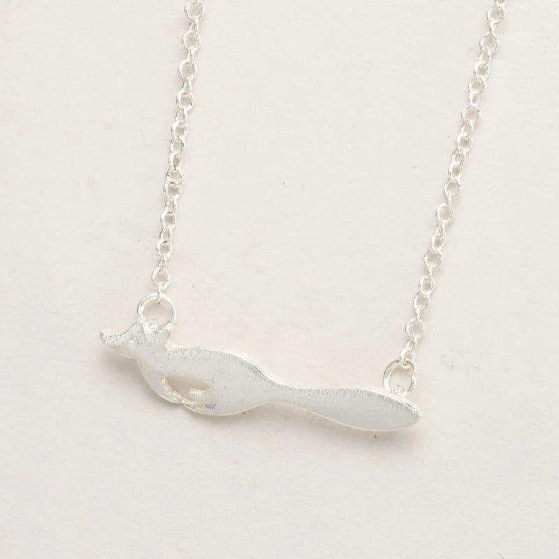 Running Fox Silver Necklace