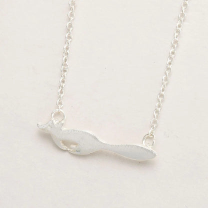 Running Fox Silver Necklace