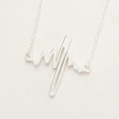 Silver Heartbeat Necklace