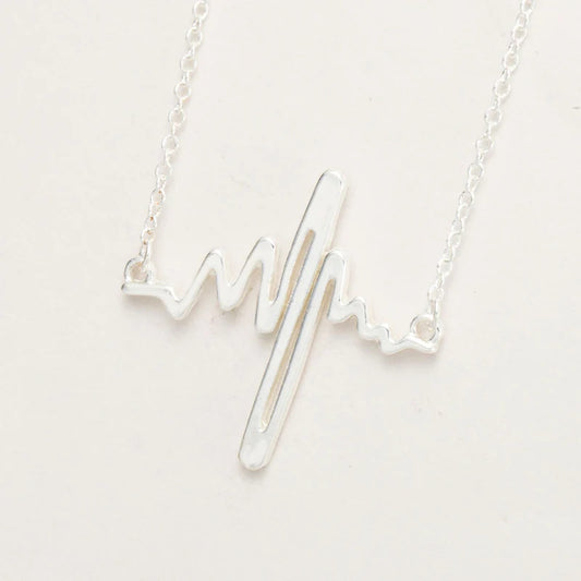 Silver Heartbeat Necklace