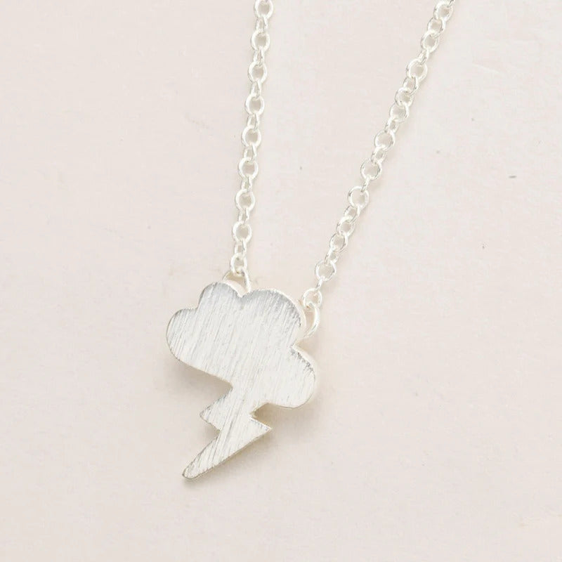 Lightning Cloud Silver Necklace