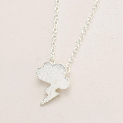 Lightning Cloud Silver Necklace