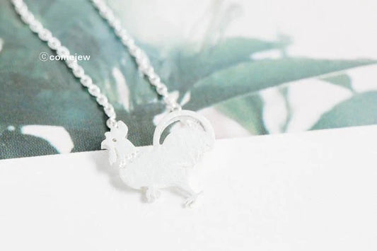 HutCock Silver Necklace Minimalist Necklace