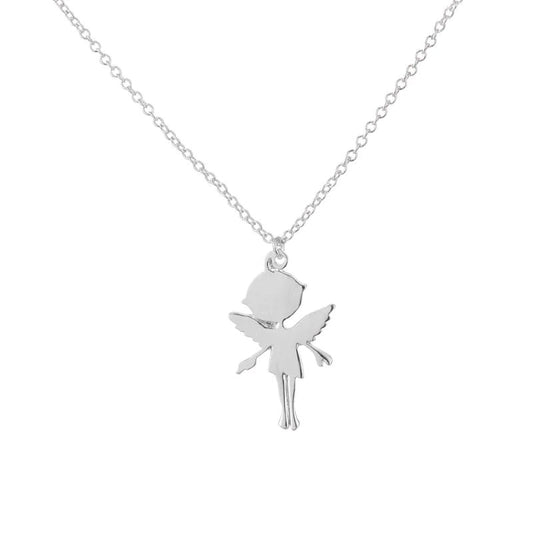 Angel Girl Necklace,silver Minimalist Necklace