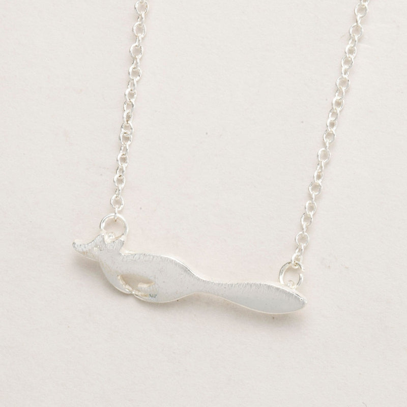 Running Fox Gold-Silver Necklace