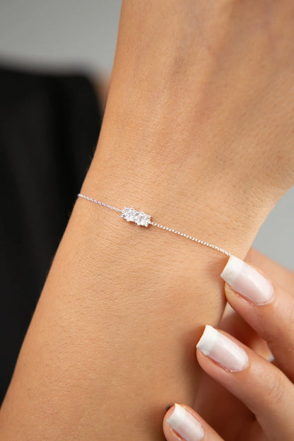 Women's 925 Sterling Silver Stones Bracelet