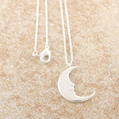 Half Moon Silver Necklace