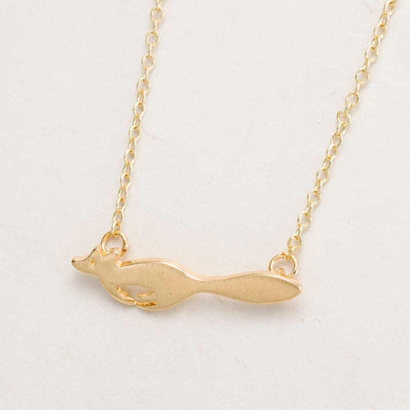 Running Fox Gold-Silver Necklace