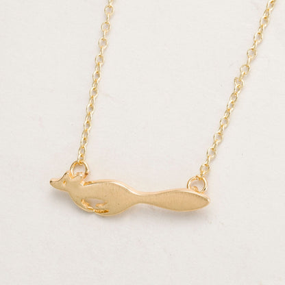 Running Fox Gold-Silver Necklace