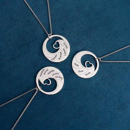 Custom Kid names Wave Necklace