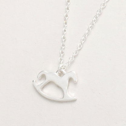 Wooden Horse Necklace,Gold-Silver