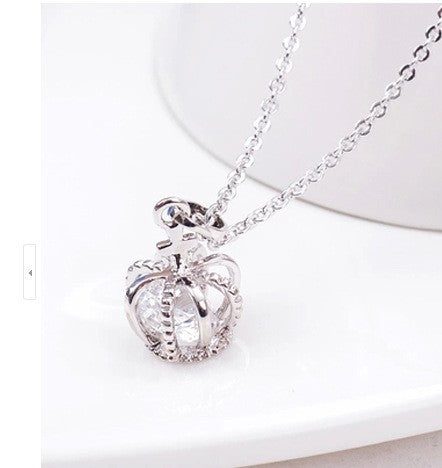 Crown Silver Necklace