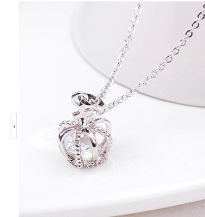 Crown Silver Necklace