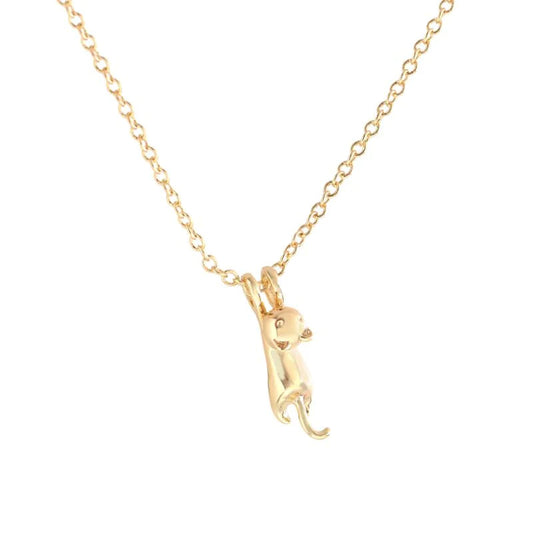 Cute Cat Gold Necklace