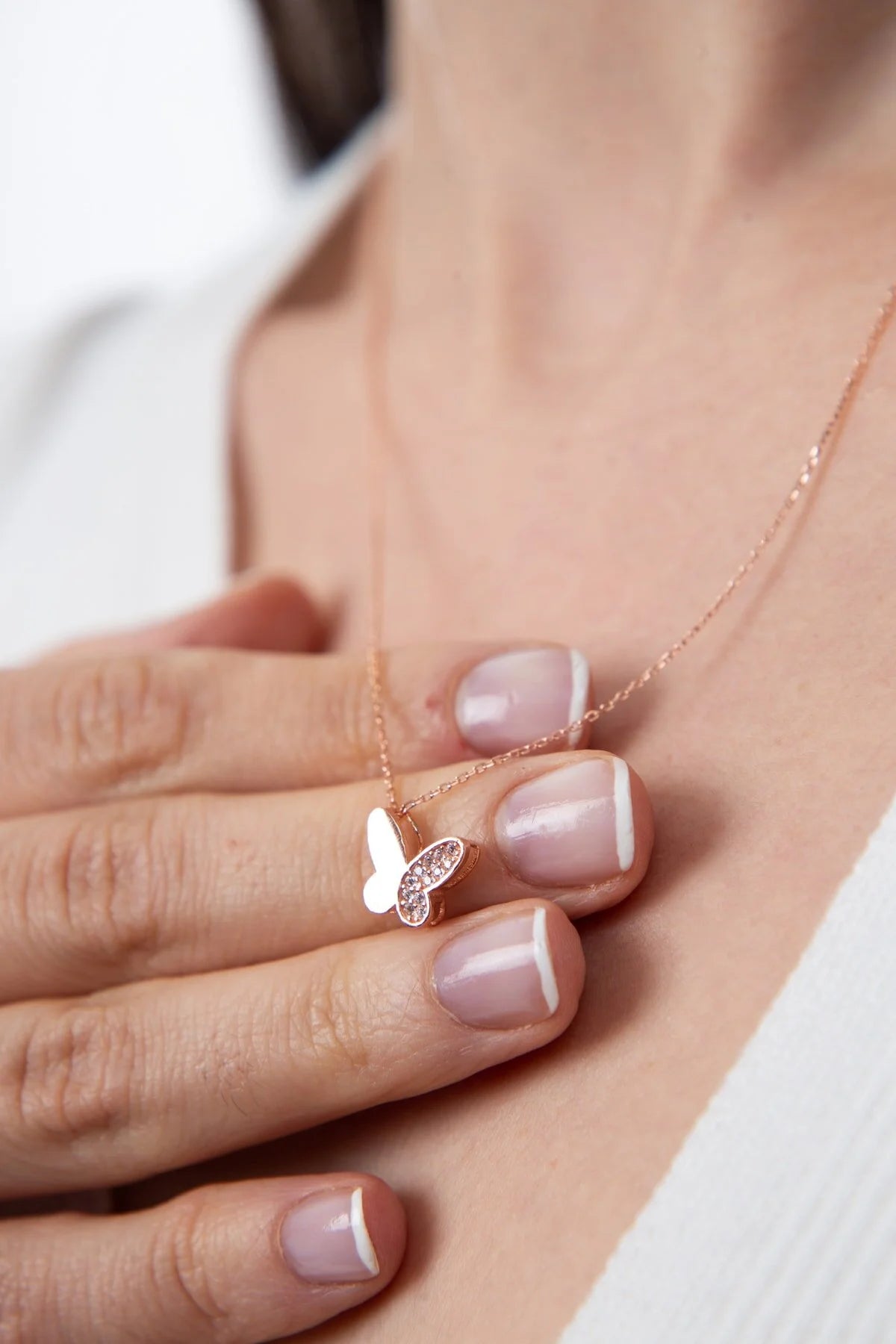 Women's Butterfly Necklace 925 Sterling Silver