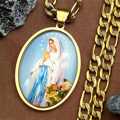 Virgin Mary,Christian Necklace,Religious Gift Jewelry