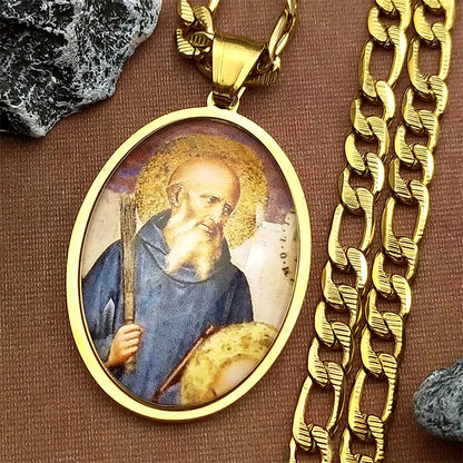 Saint Benedict,Catholic Necklace,Religious Gift Jewelry