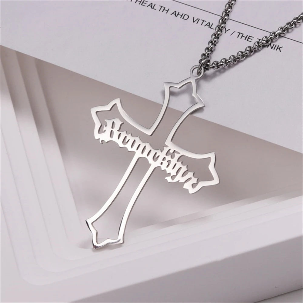 Personalised Cross Pendant Necklace