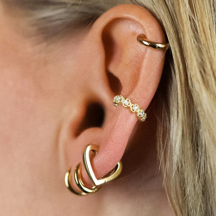 Heart Shaped Hoop Earrings