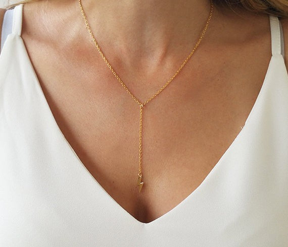 Lightning Bolt Gold Necklace