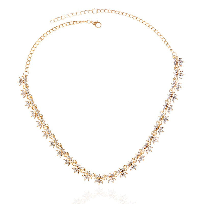 Elegant Gold Zircon Crystal Necklace