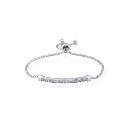 Diamond Bar White Gold Bracelet