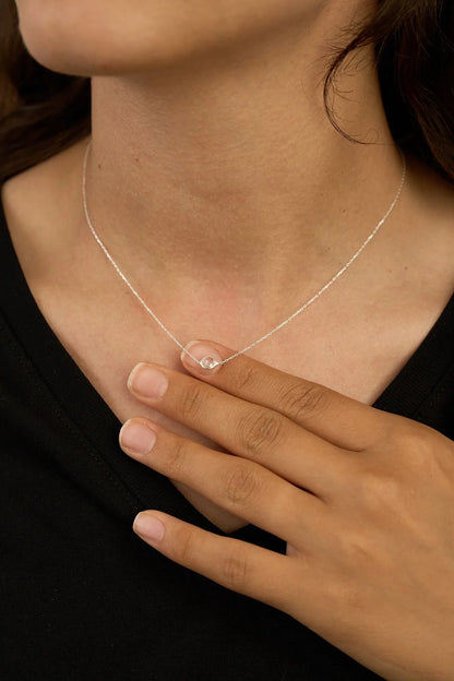 925 Sterling Silver Elegant Zircon Necklace