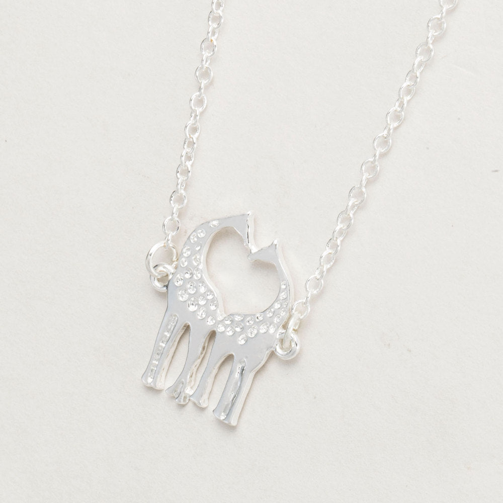 Giraffes Silver Necklace