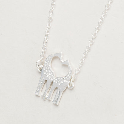 Giraffes Silver Necklace