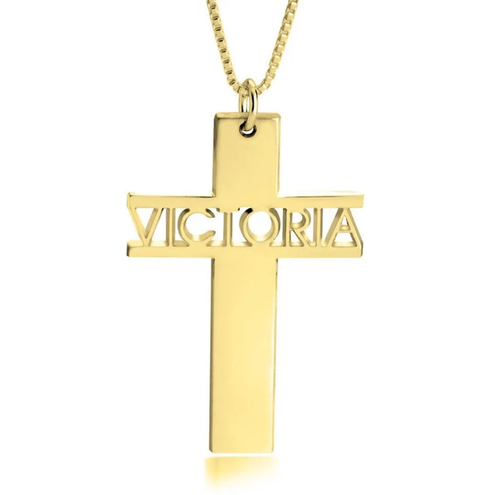 Custom Cross Pendant Necklace - Denoss