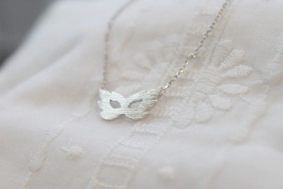 Mask Silver Necklace