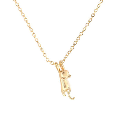 Cute Cat Gold-Silver Necklace