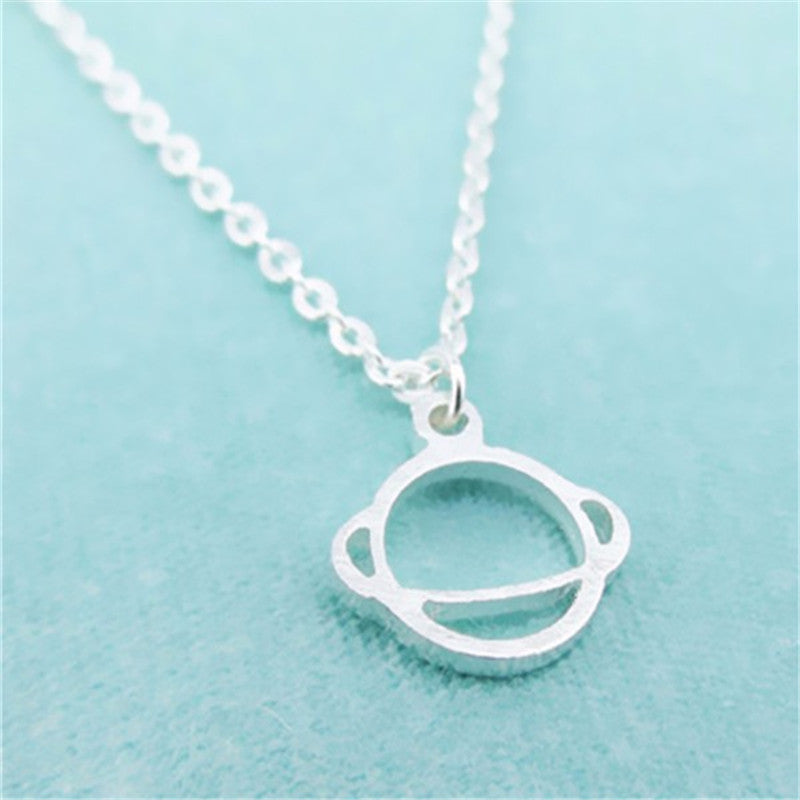 Saturn Silver Necklace