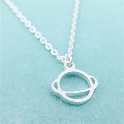 Saturn Silver Necklace