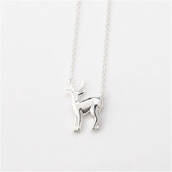 Cute Deer Silver Necklace