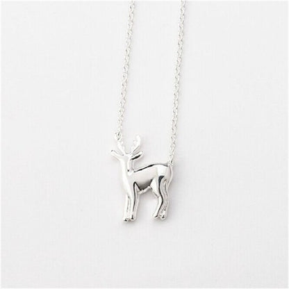 Cute Deer Silver Necklace
