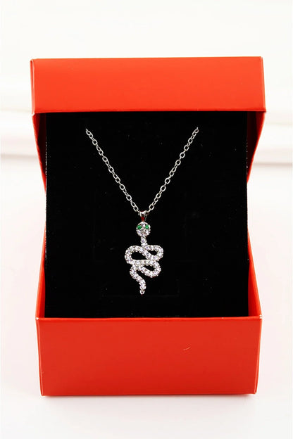 Snake Gold-Silver Zircon Necklace