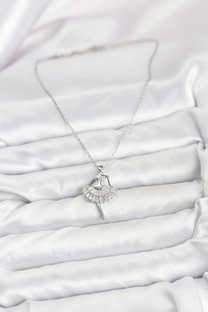 Silver Ballerina Model Women's Necklace