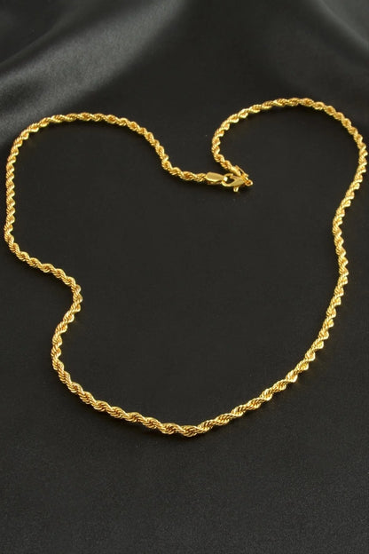 Gold Twisted Chain Necklace