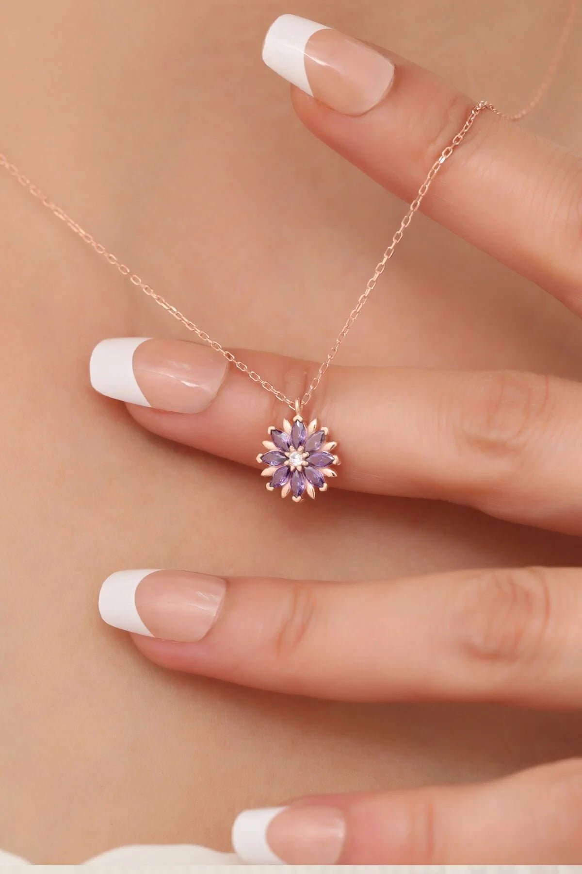 Amethyst Rosegold Necklace