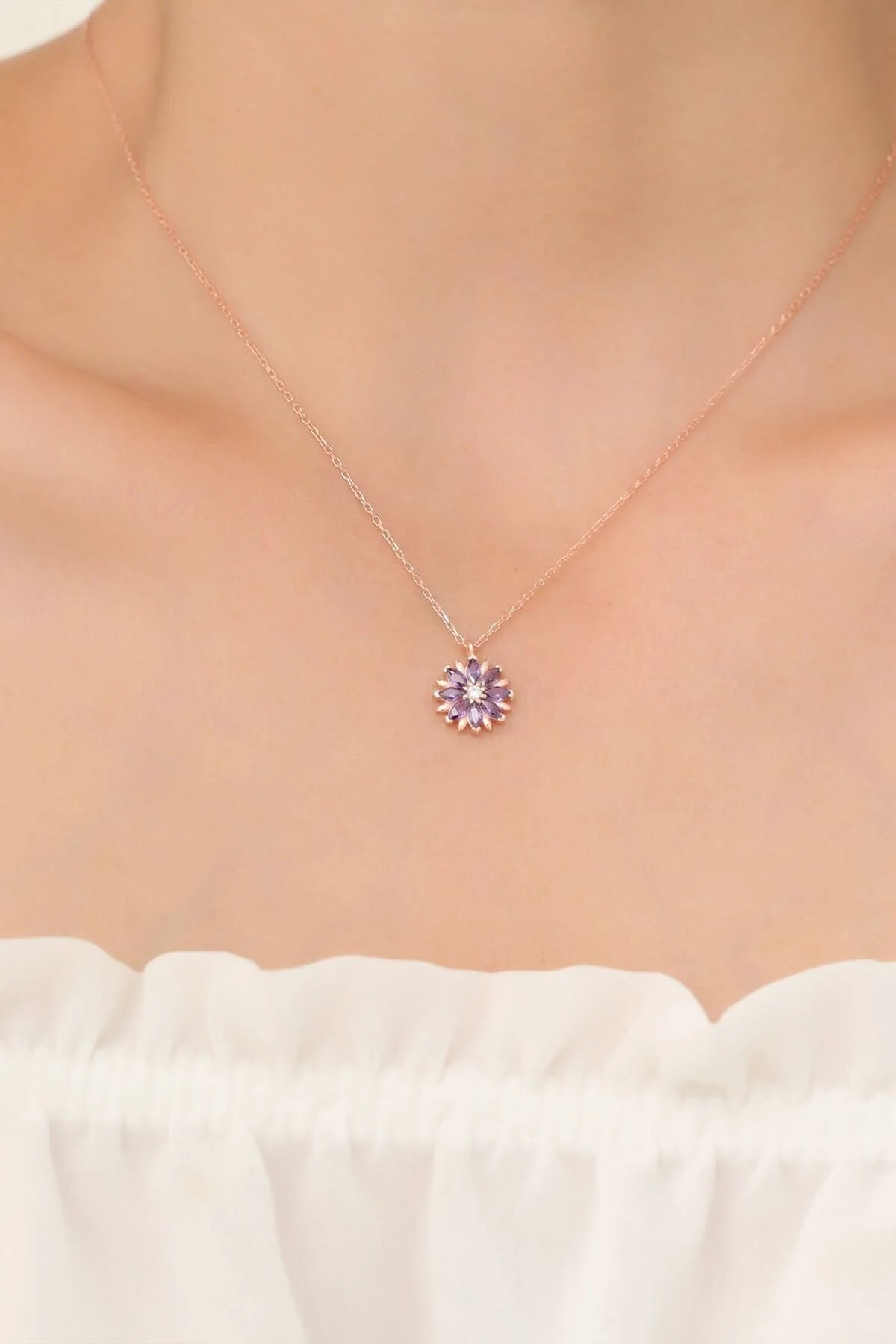 Amethyst Rosegold Necklace