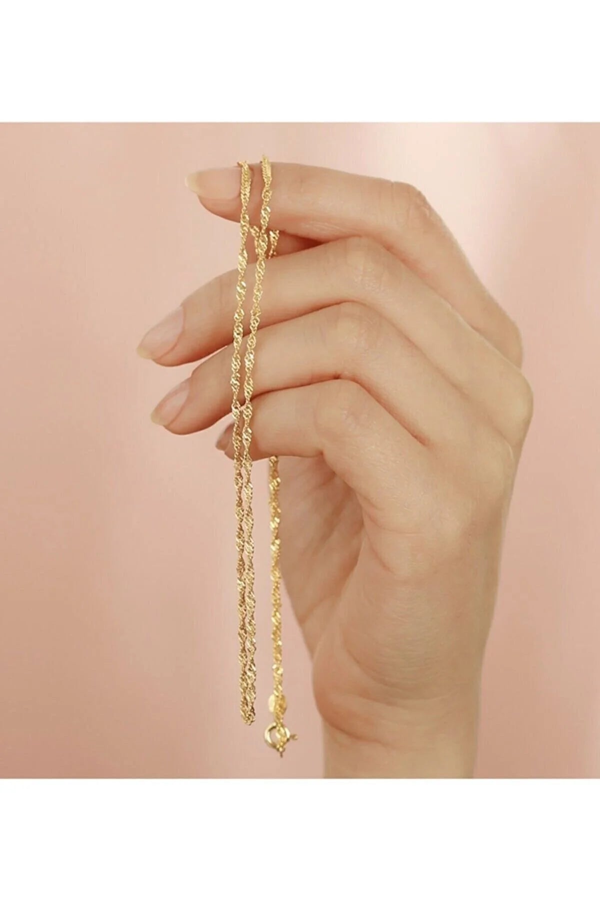 Gold Singapore Chain Necklace
