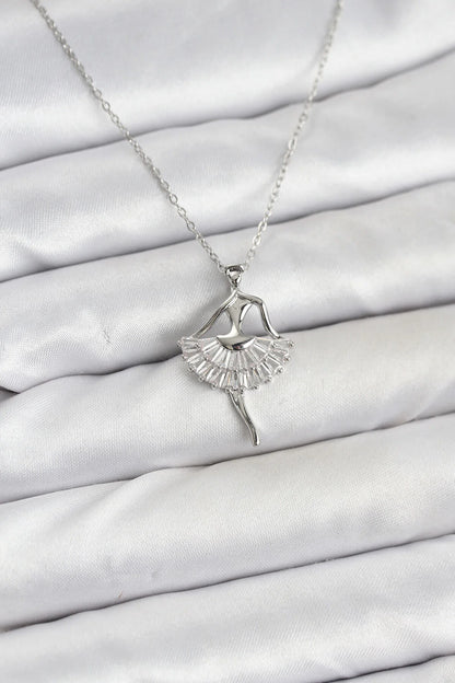 Silver Ballerina Model Women's Necklace