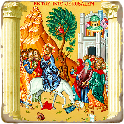 Entry into Jerusalem Icon,Marble Icon,Handmade,Prayer gift,Christian Icon