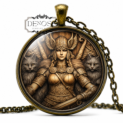 FREYA Necklace,Norse,Goddess of Fertility,Goddess of Love,Goddess of Beauty,Goddess of War,Vikings,Leader of the Valkyries